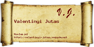 Valentinyi Jutas névjegykártya